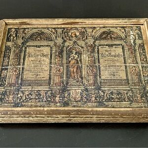 Antique 1880 German Richter's Anchor Box Building Stones Toy